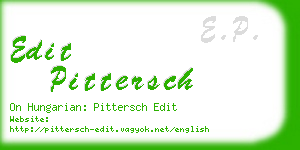 edit pittersch business card